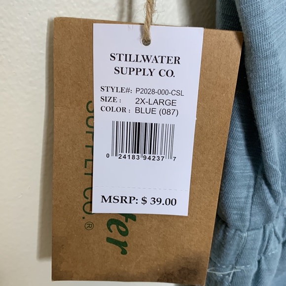 T16 Stillwater Supply Midi Blue Dress with elastic waist size 2XL New with tags - Picture 3 of 9